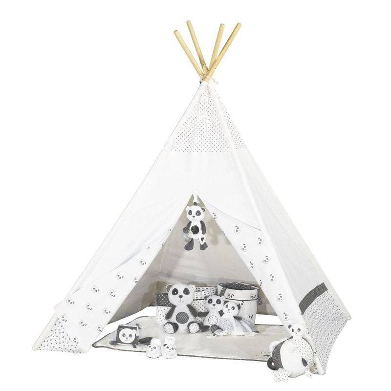 Tipi 160x110x110cm Chao Chao, chao chao sauthon baby deco blanc - gris fonce - n — vue 2 sur 2