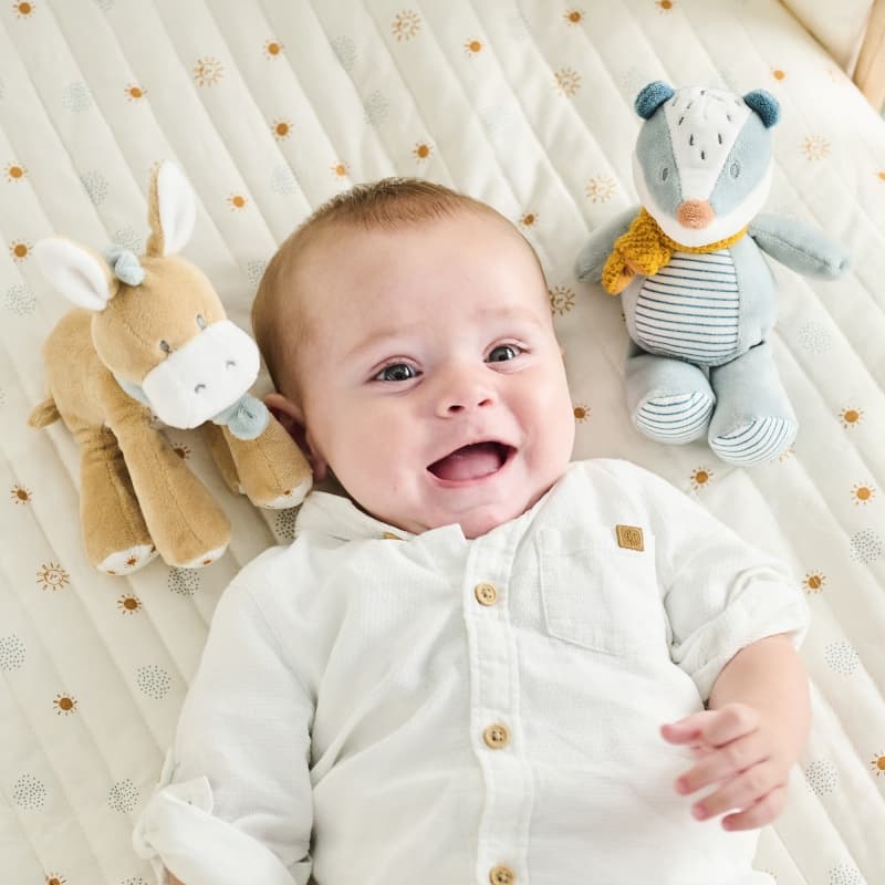 F&l Mini Peluche Blaireau, felix&leo nattou multicolore e-24 — vue 2 sur 2