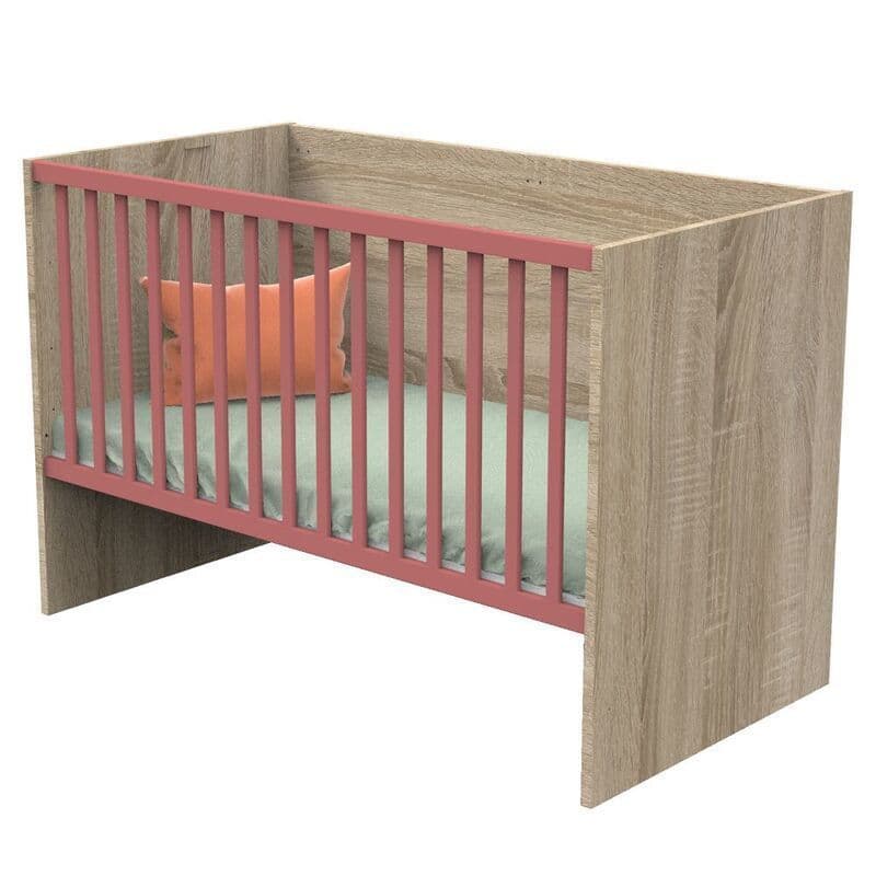 Lit 140x70 Evolutif en 200 Rose Nova Rose Canyonevolutif en 90x200 et 140x200 No, sauthon — vue 1 sur 5