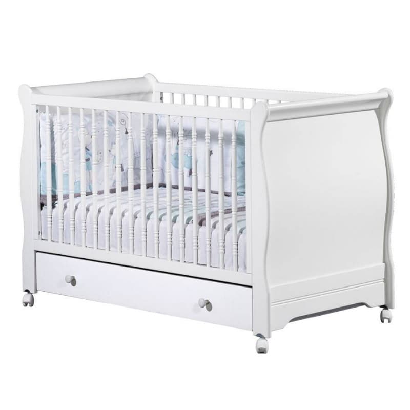 Little Big Bed Elodie Blanc, elodie blanc sauthon signature blanc l145 h94 p77 — vue 1 sur 4