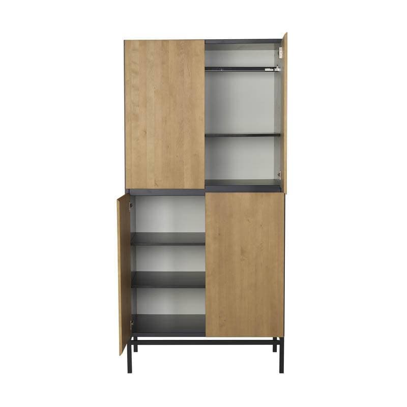 Armoire 4 Portes Havana Moonshadow, havana quax bouleau/anthracite 94x57x197h — vue 1 sur 3