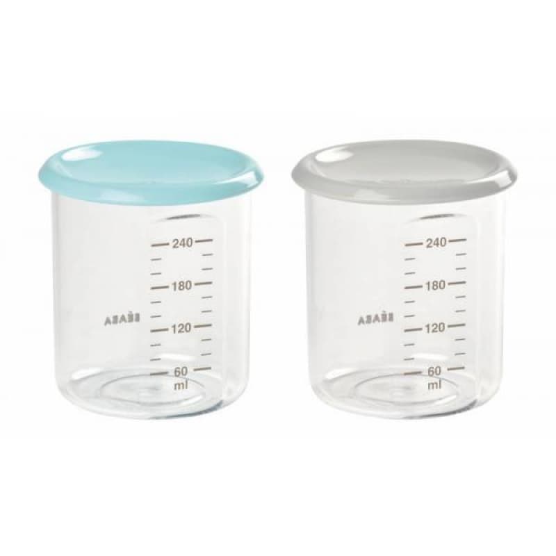 Lot de 2 Maxi Portions 240ml Blue Grey, beaba