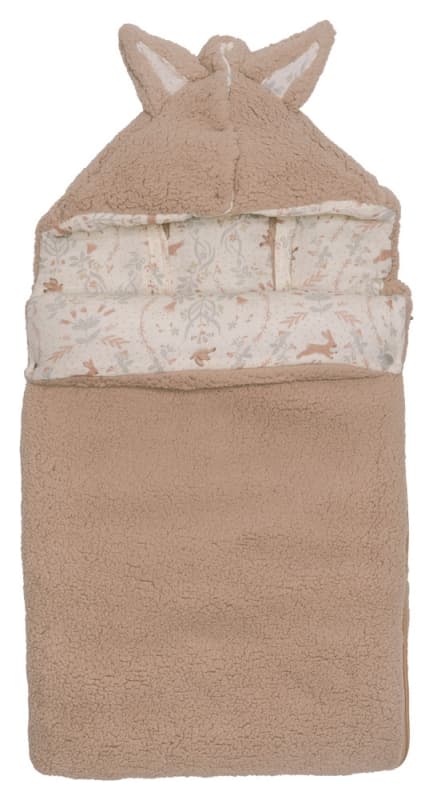 Nid Dâ€ange Sherpa Jardin Enchante, ecru vert de gris ourson 0-6m bb&co — vue 1 sur 2