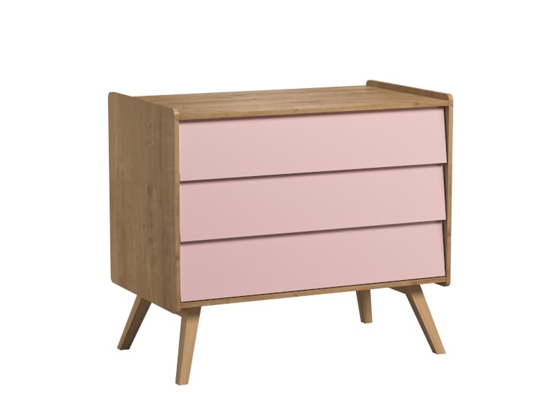 Commode, vintage bois/rose — vue 1 sur 3