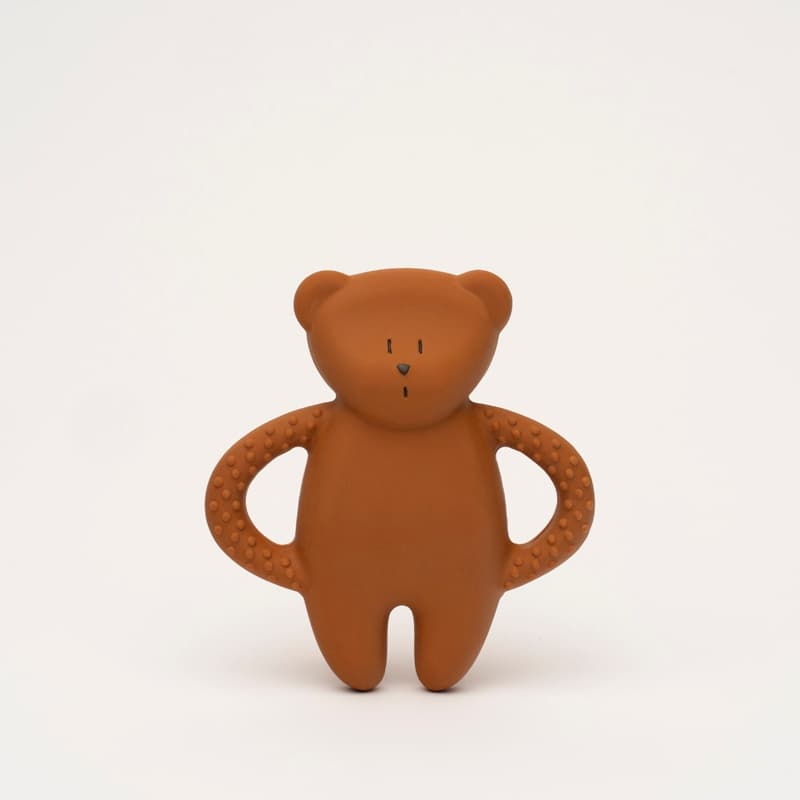 Ourson Dentition Caoutchouc Naturel, caramel moonie — vue 2 sur 2
