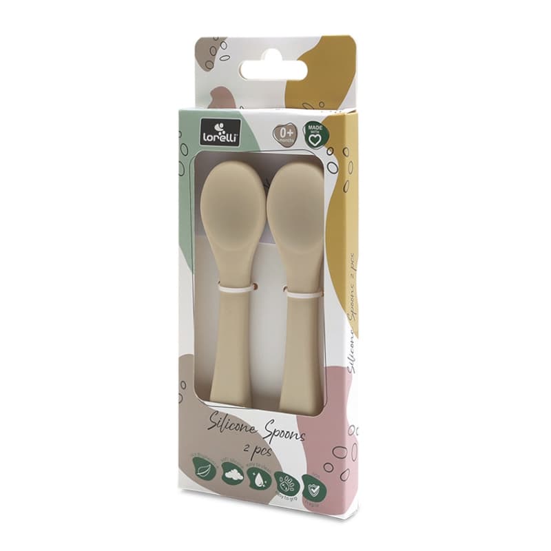Lot de 2 Cuilleres Silicone, beige lorelli 25/11 — vue 3 sur 3