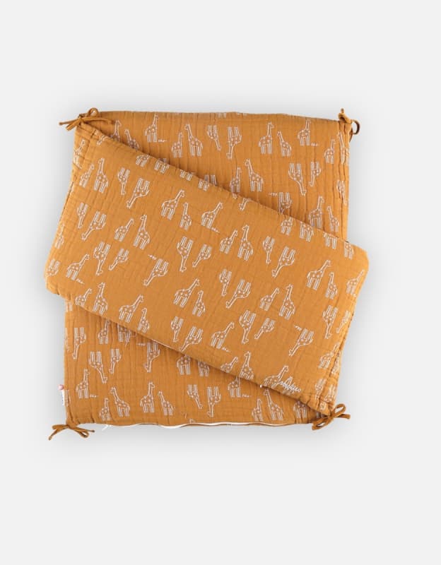 M&m21 Tour de Lit Respirant Ocre, mix_match jaune 61x35x9 permanent — vue 3 sur 4