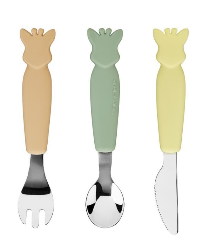 Couverts Silicone, sophie la girafe multicolore — vue 1 sur 2