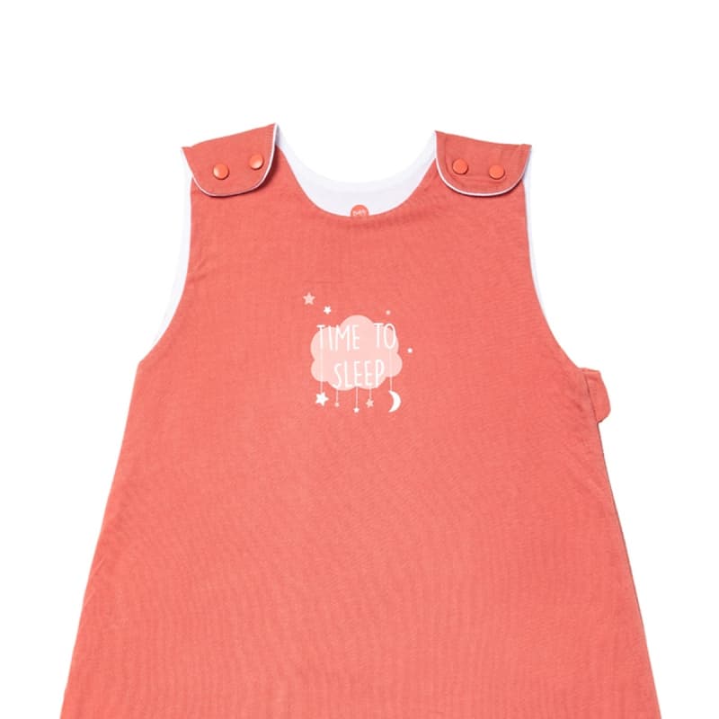 Gigoteuse 2eme Age 6-24 Mois Ete, time to sleep terracotta babycalin 90 cm — vue 3 sur 3
