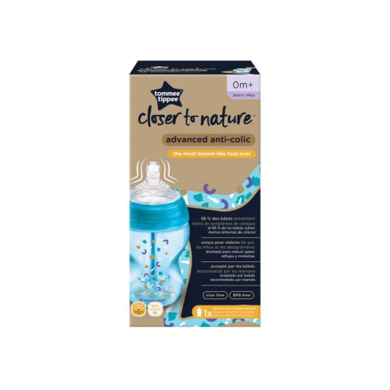 Biberon Aac 260ml X1 Decore Bleu, pippo le panda tommee tippee multicolore — vue 3 sur 3