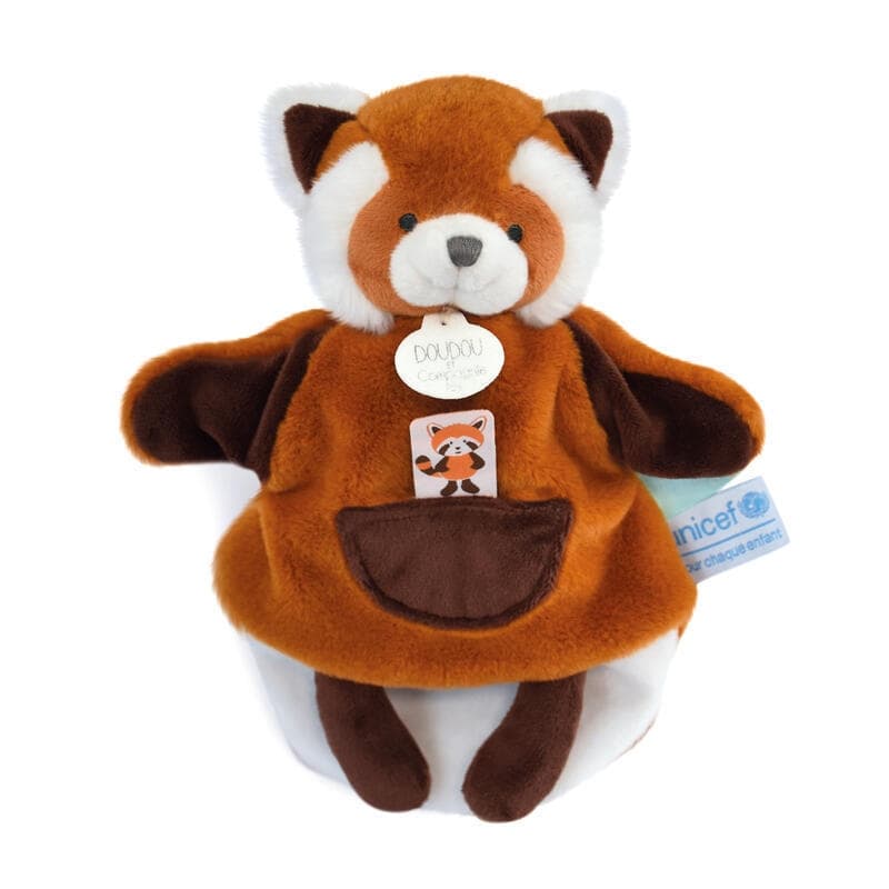 Unicef Panda Roux Marionnette, orange 25cm doudou s'engage doudou et compagnie a-24 h-24 — vue 3 sur 3