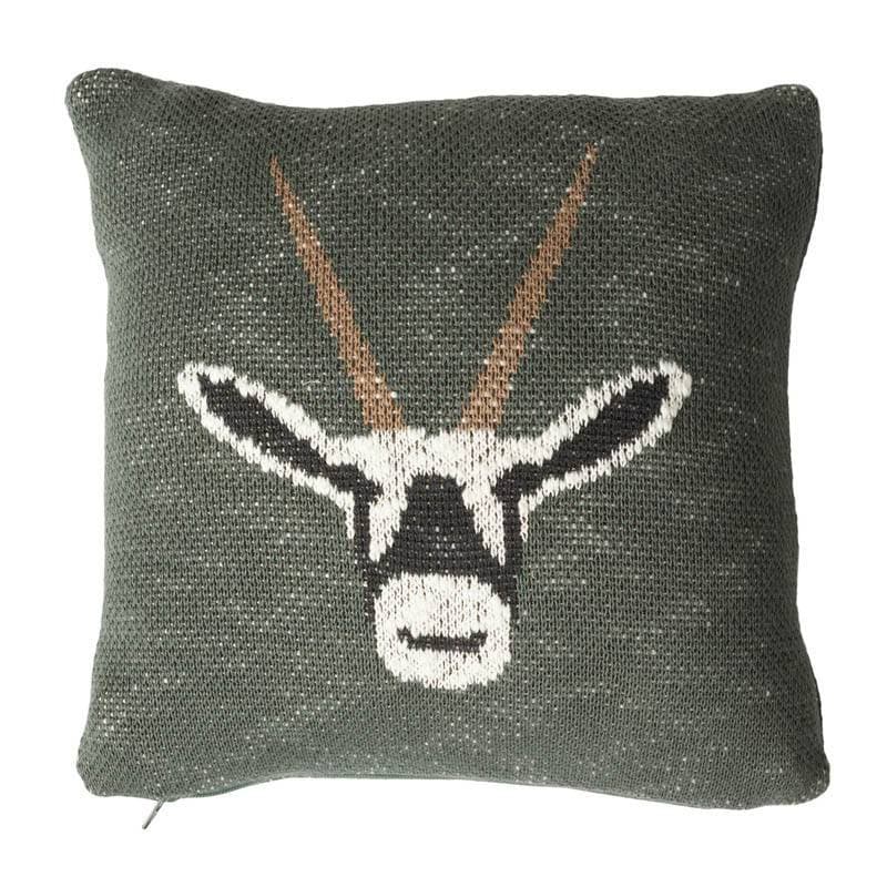 Coussin 30x30 en Tricot Orix, tricot quax gris fonçé 30x30