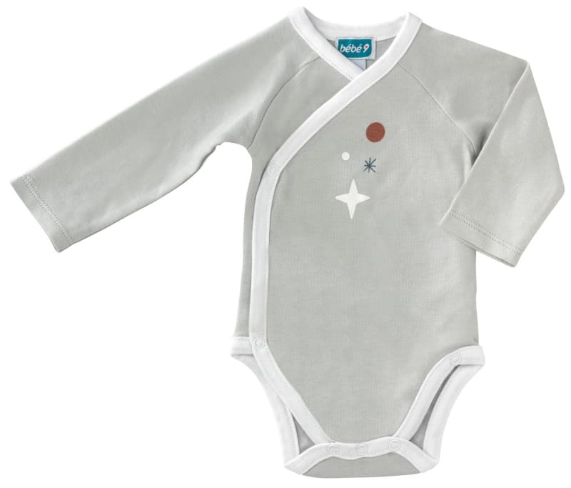 Lot de 2 Bodies 6 Mois Gaia Gris, gaia bebe9 creation gris 6m h-21 — vue 1 sur 3