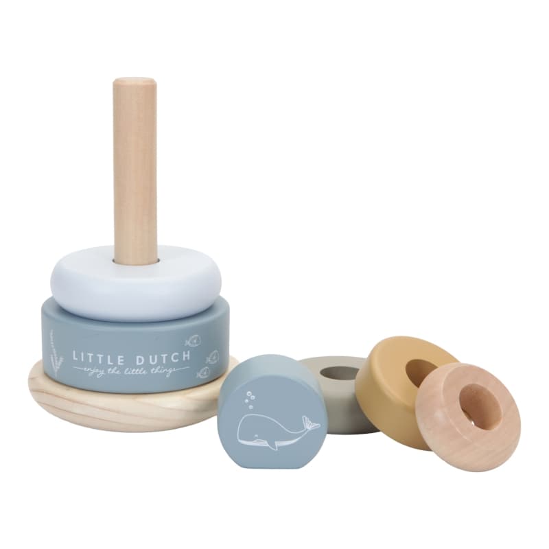 Ld Pyramide Anneaux en Bois - Ocean, ocean little dutch 2021 — vue 1 sur 3