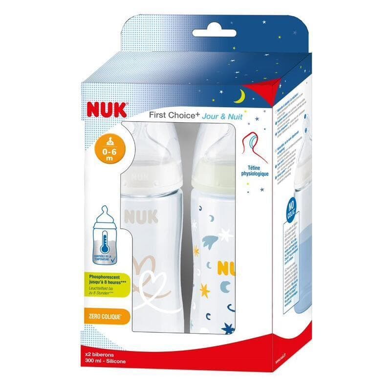 Bib Fc+ Tc 300ml Silicone X2, 0-6m nuk