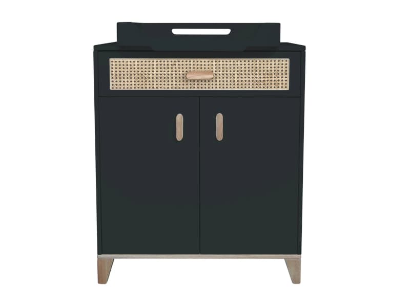 Nami Petite Commode Cannage Rotin Onyx