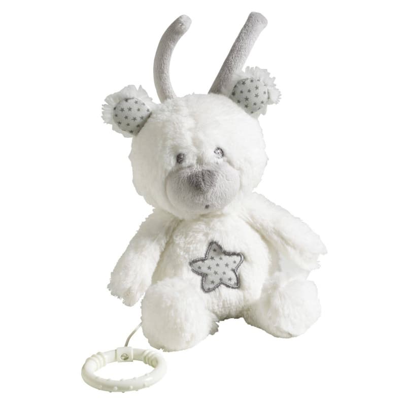 Mini Musical Celeste, celeste sauthon babydeco blanc/gris per