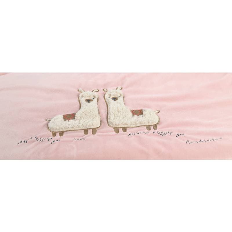 Couverture Rose 75x100cm en Veloudoux® Moris Sacha, rose clair permanent — vue 1 sur 4
