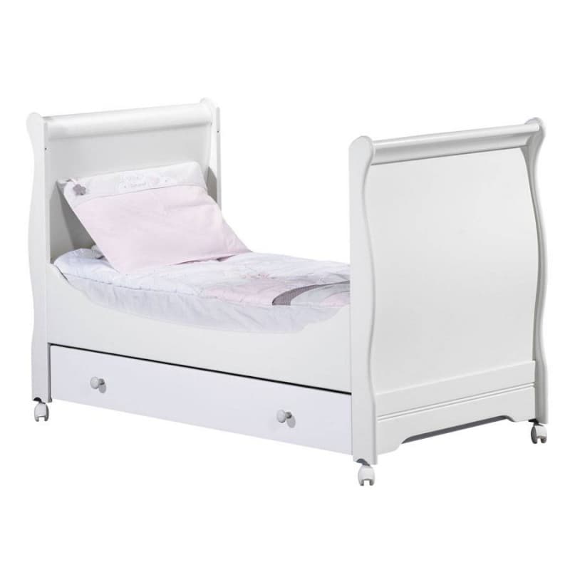 Little Big Bed Elodie Blanc, elodie blanc sauthon signature blanc l145 h94 p77 — vue 3 sur 4