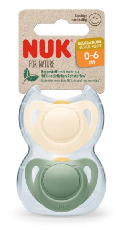 Sucettes Latex X2, vert 0-6m nuk for nature nuk — vue 2 sur 2