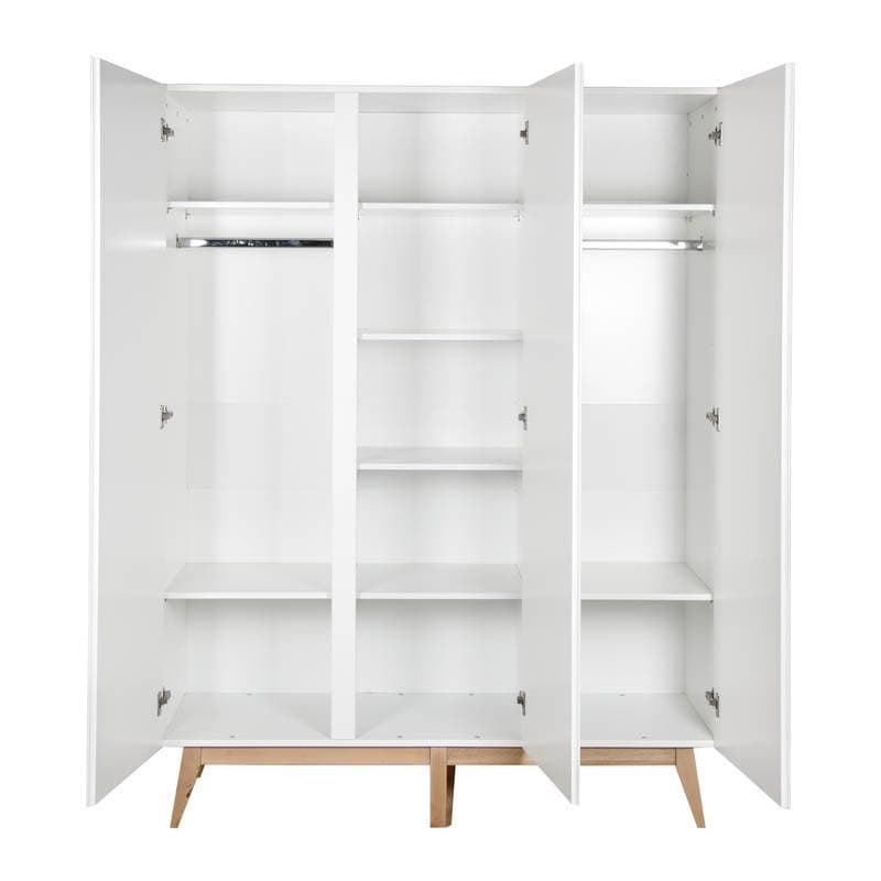Armoire 3 Portes Trendy Blanc, trendy quax blanc 152x52x198h — vue 5 sur 5