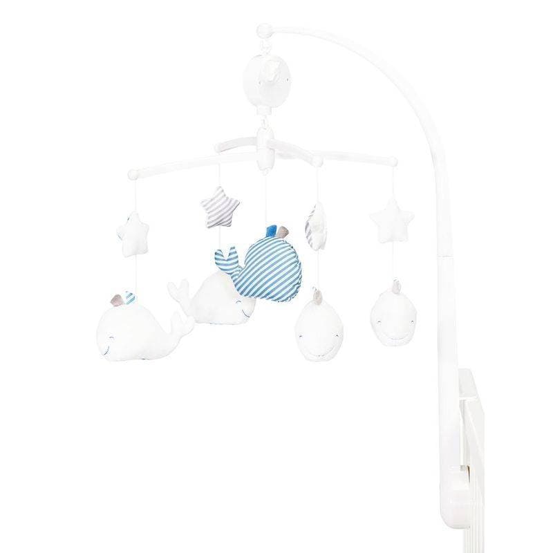 Mobile Musical Blue Baleine, blue baleine sauthon baby deco blanc - bleu - gris — vue 1 sur 2