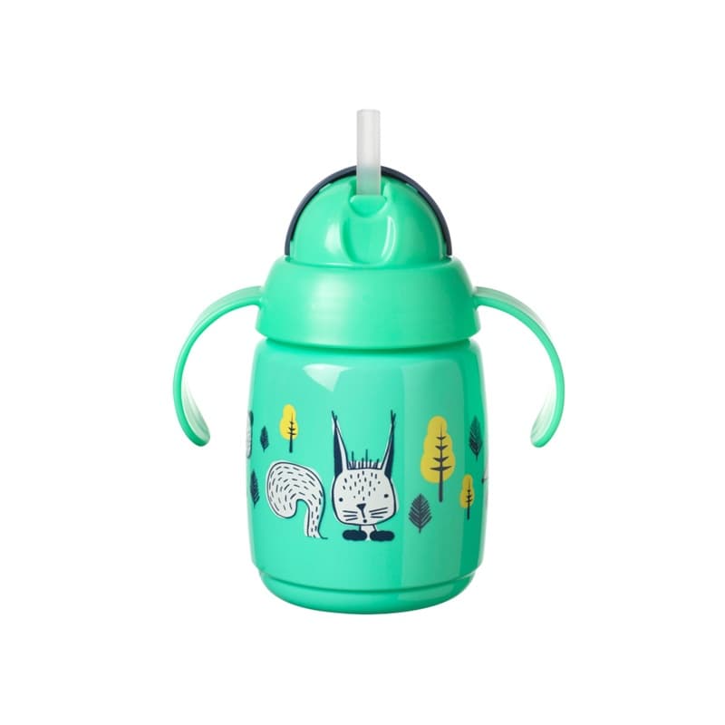 Tasse d'Apprentissage a Paille 300ml 6m+ Deco Vert, tommee tippee 300 ml — vue 1 sur 2