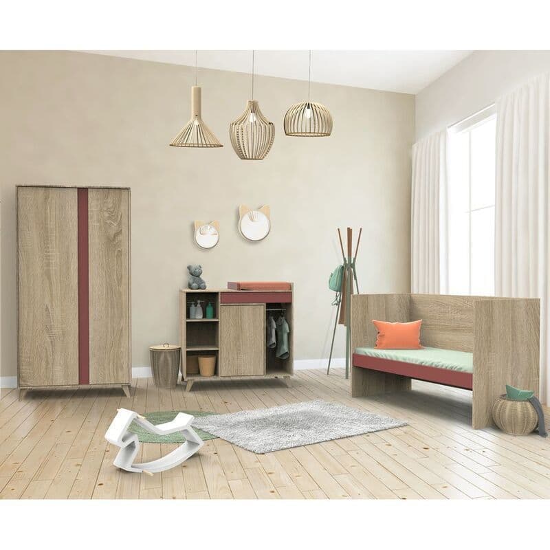 Lit 140x70 Evolutif en 200 Rose Nova Rose Canyonevolutif en 90x200 et 140x200 No, sauthon — vue 2 sur 5