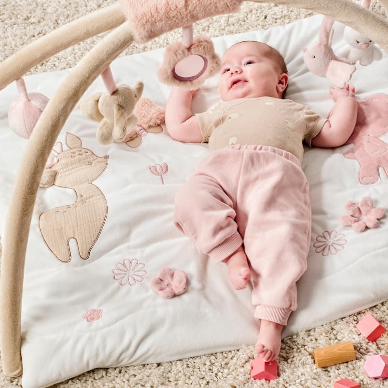 Tapis d'Eveil avec Arches, blanc/sable/rose fanfan nattou 25/07 — vue 4 sur 7