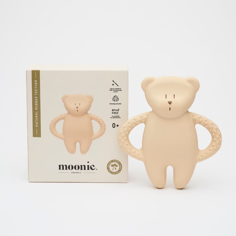 Ourson Dentition Caoutchouc Naturel, sable moonie — vue 1 sur 2