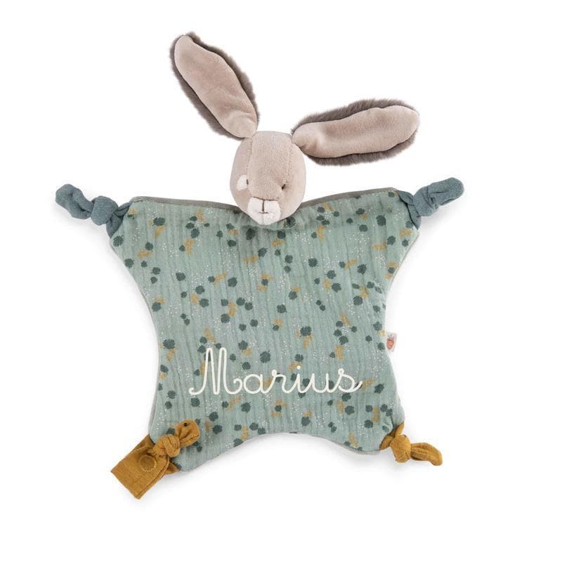 Doudou Lapin Sauge, trois petits lapins vert 0x0x30 p-e-a-h 24 — vue 1 sur 3