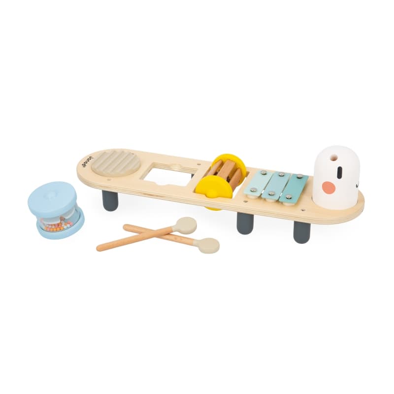 Swc - Stand d'Eveil Sonore Chenille, jouets d'eveil janod multicolore 36,5 x 11,5 x 19,5 collection 2024 — vue 3 sur 5