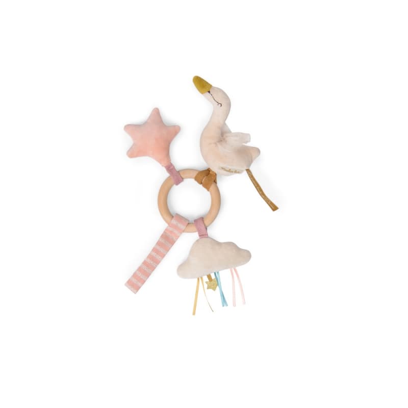 Hochet Anneau Bois Cygne la Petite Ecole de Danse, la petite école de danse moulin roty multicolore 0x0x30 p-e-a-h 2024 — vue 2 sur 3