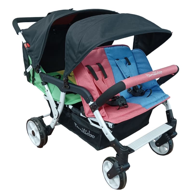 Poussette 4 Places City H4e, multicolor familidoo — vue 1 sur 6
