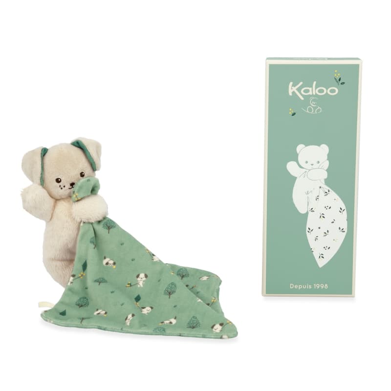 Doudou Chien Vert, carre douceur kaloo 2024 — vue 1 sur 5