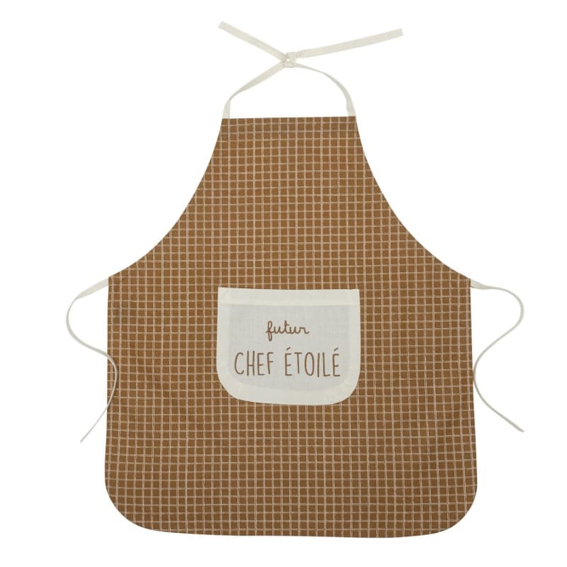 Tablier Cuisine Enduit Carreaux, cassonade bb&co 03-24