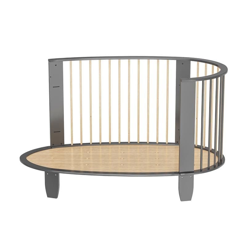 Lit 70x140 Gris Antrachite/naturel avec Matelas et — vue 2 sur 2
