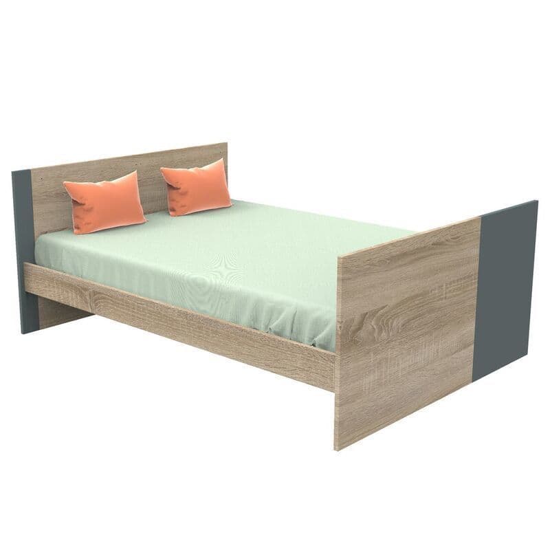 Lit 140x70 Evolutif en 200 Gris Nova Gris Volcanevolutif en 90x200 et 140x200 No, sauthon — vue 3 sur 5