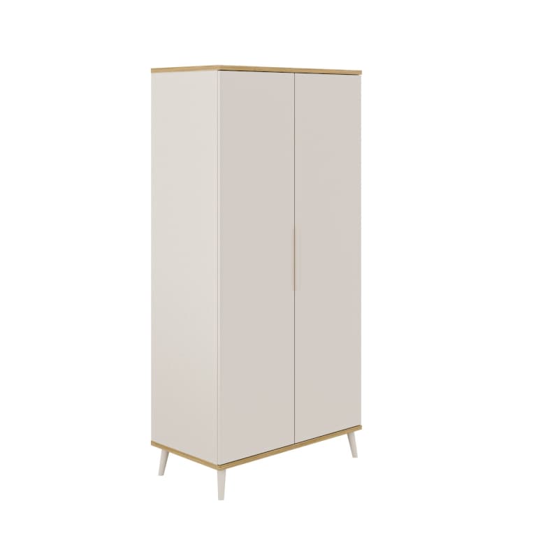 Hazel Armoire 2 Portes, cashmere beige / chêne montan transland