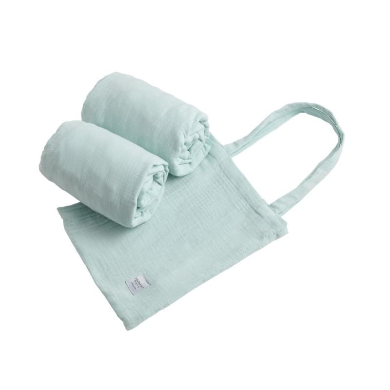 2 Draps Housse Ovales Lit 140x70 Aqua, original bleu aqua bleu aqua 70 x 140 x 1