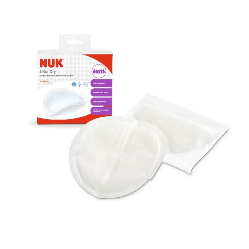 30 Coussinets 100% Coton, nuk blanc adulte per