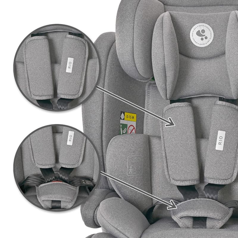 Siege-auto Rio Isofix, noir 76-150cm lorelli — vue 5 sur 5