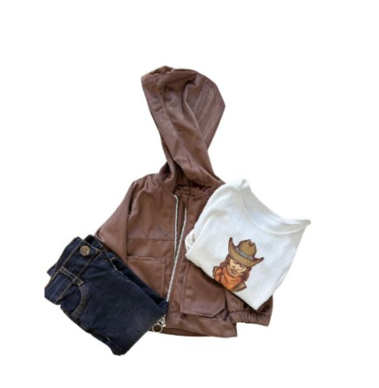 Ensemble 3 Pieces Pantalon Veste Haut 24m