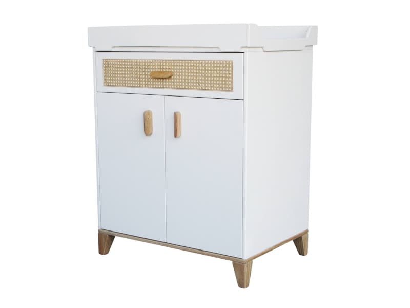 Nami Petite Commode Cannage Rotin Neige, théo 750 x 520 x 900 — vue 4 sur 5