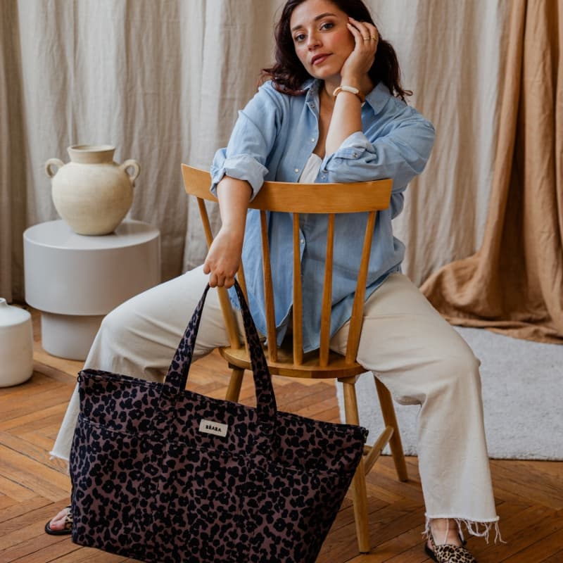 Sac Madrid Xxl, leopard beaba — vue 4 sur 5