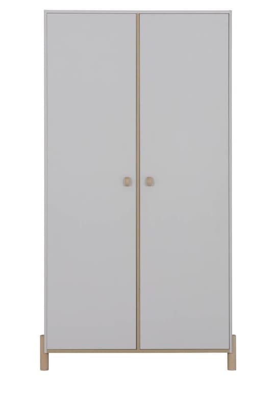 Eliott Armoire 2 Portes, gris clair sable galipette — vue 3 sur 3