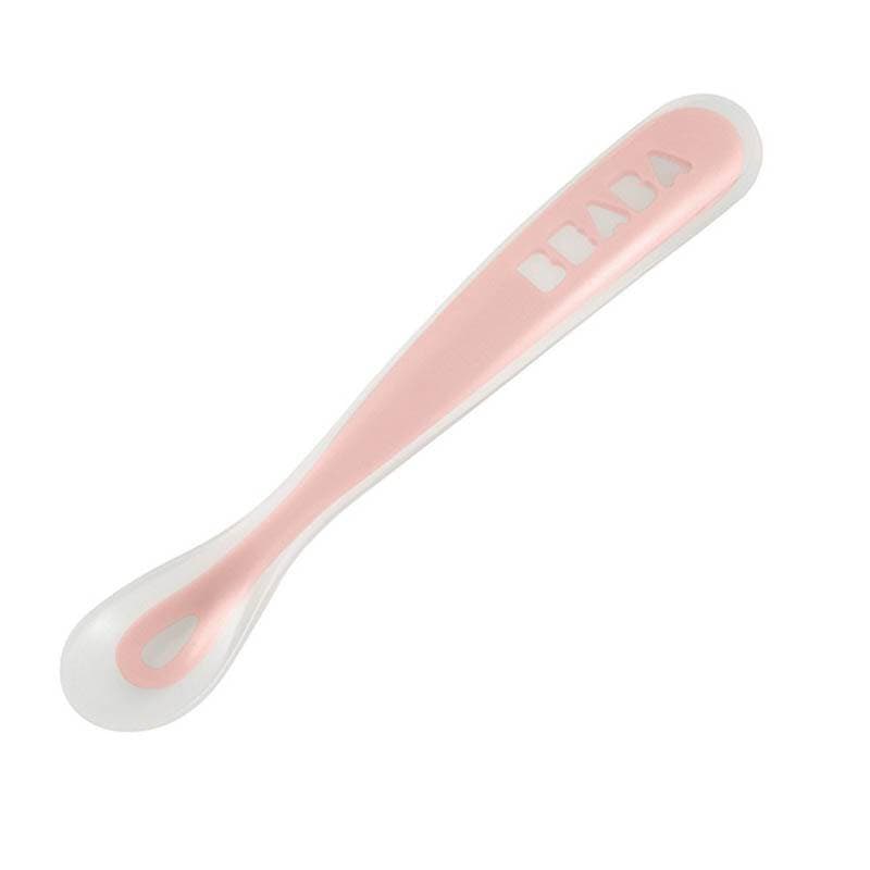 Cuillere Silicone 1er Age Rose, rose per rose per