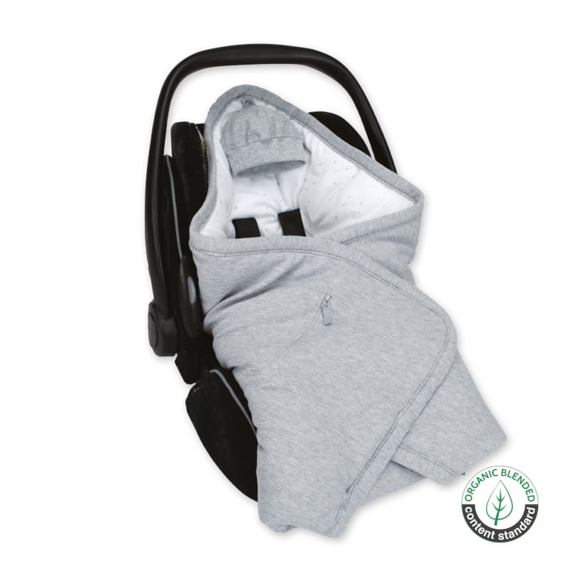 Nid d'Ange Biside 0-12m Gris Chine Pady Waffle + Jersey Bio, bemini gris chiné tom