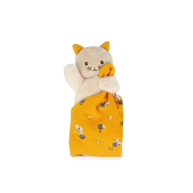 Doudou Chat Jaune, carre douceur kaloo 2024 — vue 5 sur 5