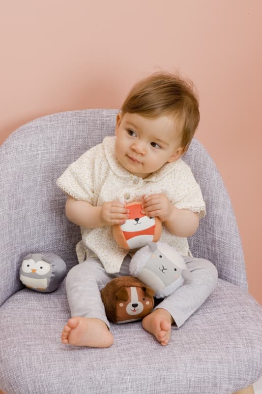Les Dooballs - Set de 4 Balles Doudous Ferme, little big friends per — vue 3 sur 3